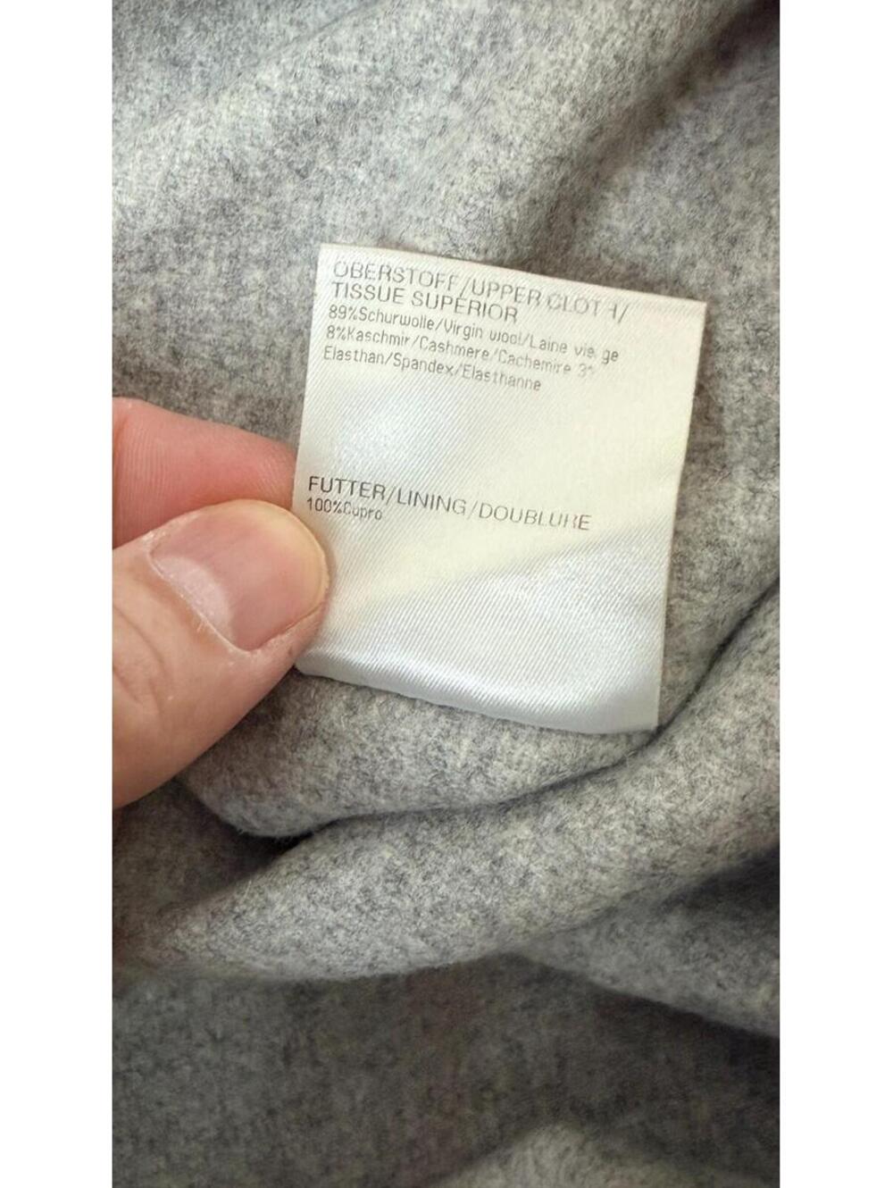 FERAUD CASHMERE BLEND TRENCH HEATHER GRAY COAT 10 - Picture 12 of 12